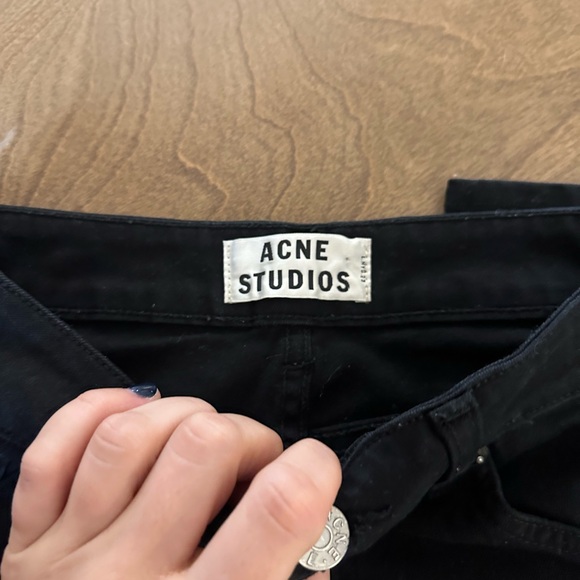 Acne Studios Denim - ACNE STUDIOS Black Skinny Jeans NWOT Needle Lacey Black 26/32